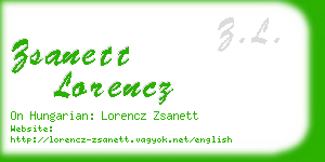 zsanett lorencz business card